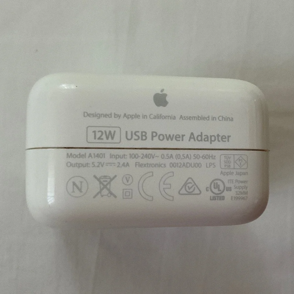 APPLE 12W USB Power Adapter/Charging Block (#3)